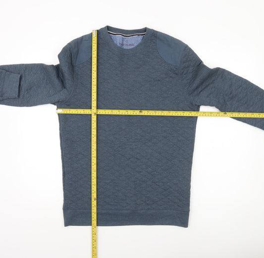 Mens UK Size M River Island Blue Pullover Sweatshirt