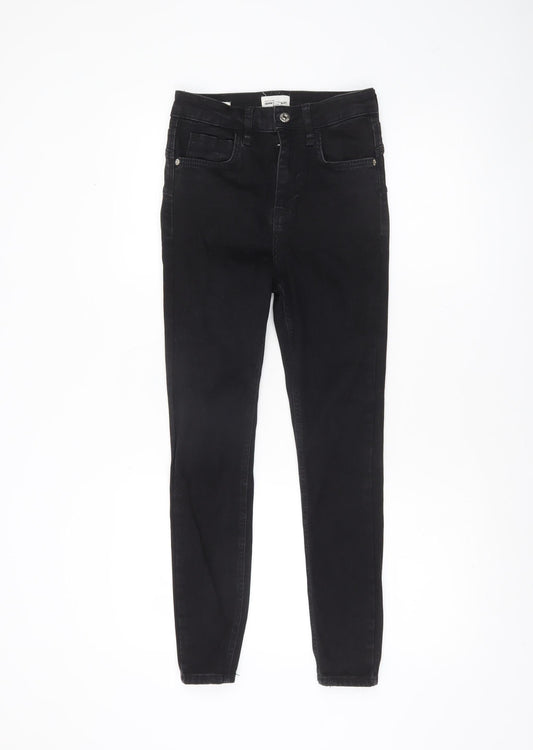River Island Women's Black Slim Fit Denim Jeggings Size 8