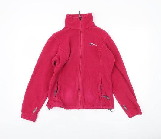 Berghaus Women Pink Fleece Full Zip Outdoor Jacket UK 10