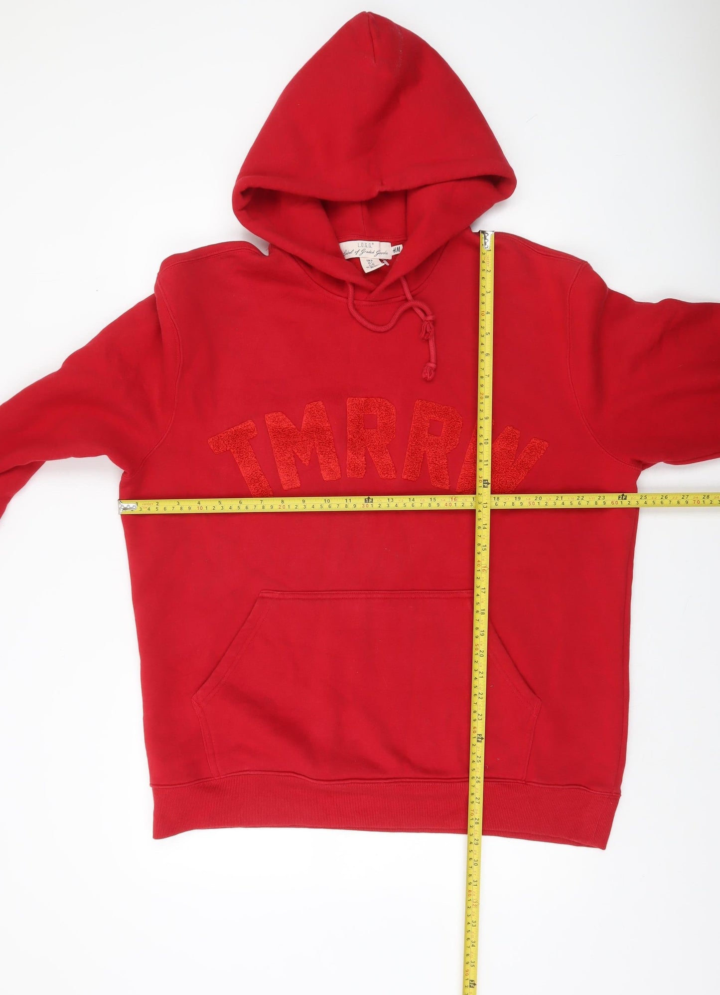 Mens UK Size XL H&M Red Pullover Hoodie
