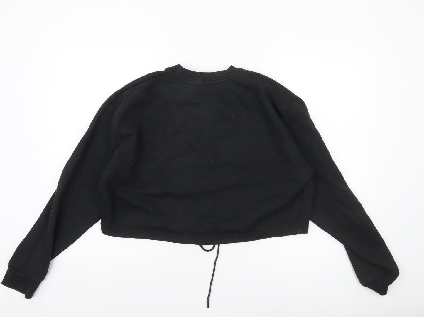 Womens UK Size M Pink Soda Black Pullover Sweatshirt