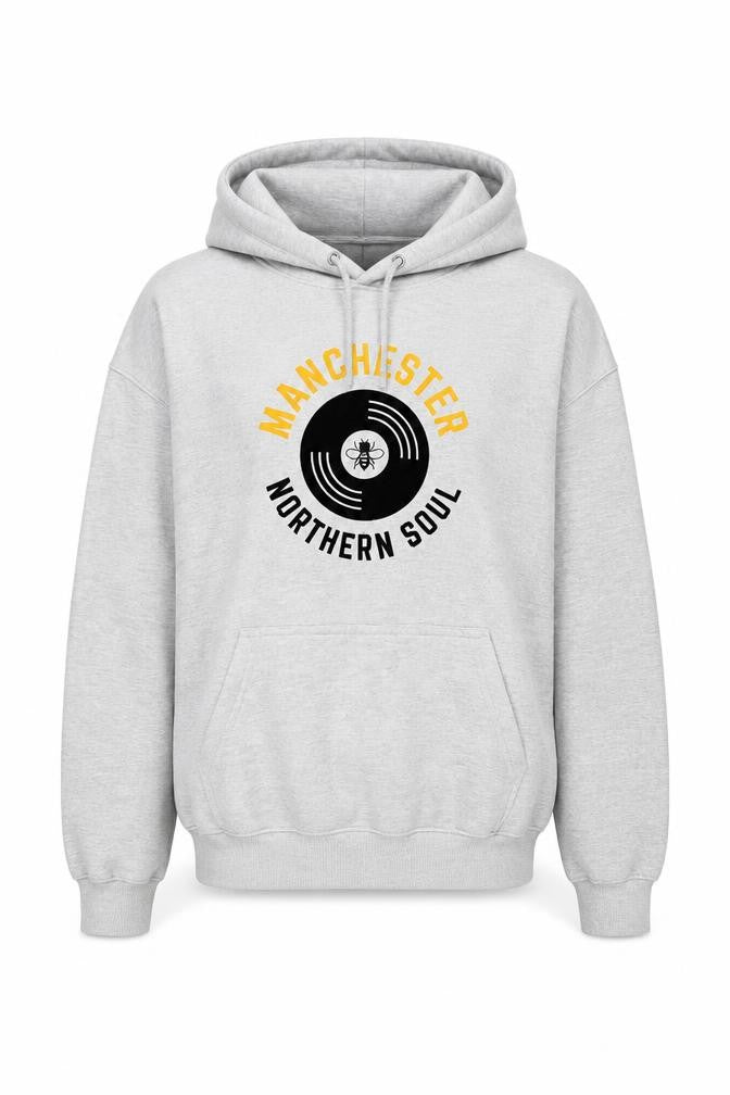 Mens UK Size L Manchester Souvenirs Grey Pullover Hoodie