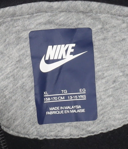 Boys UK Size 13-15 Years Nike Black Full Zip Hoodie