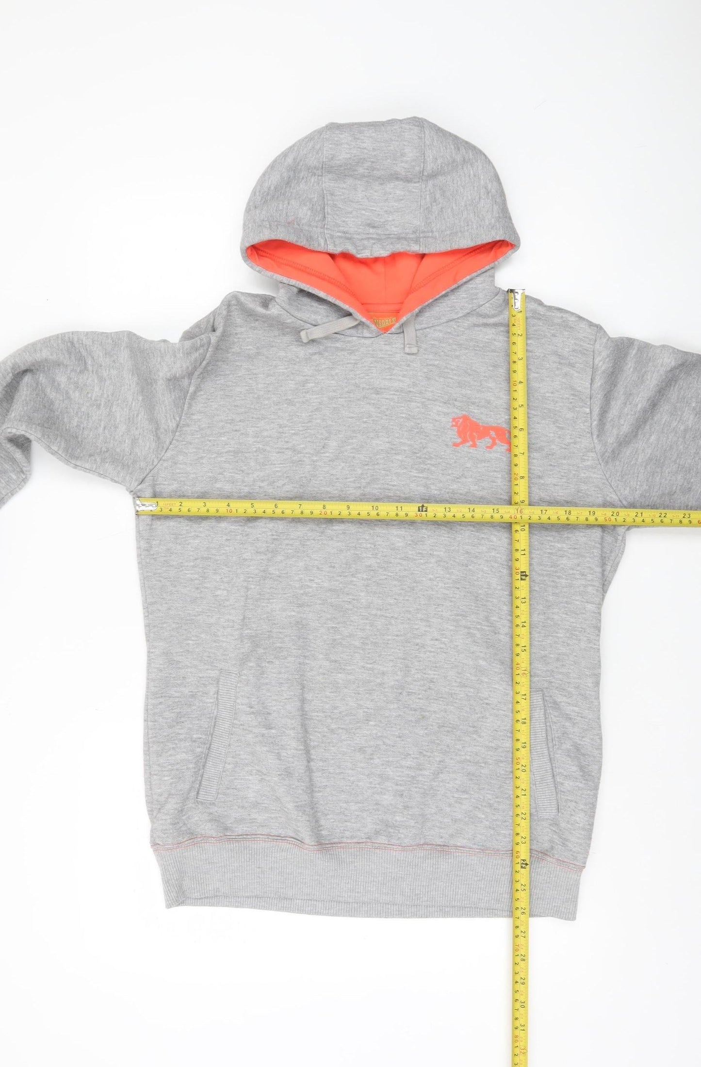 Lonsdale Women’s Grey Hooded Pullover Hoodie Size 14