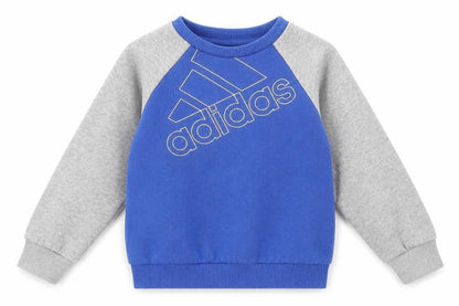Adidas Unisex Baby Blue & Grey Pullover Jumper 18-24 Months Sportswear