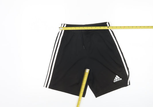 Adidas Men's Black S Athletic Training Shorts with Drawstring