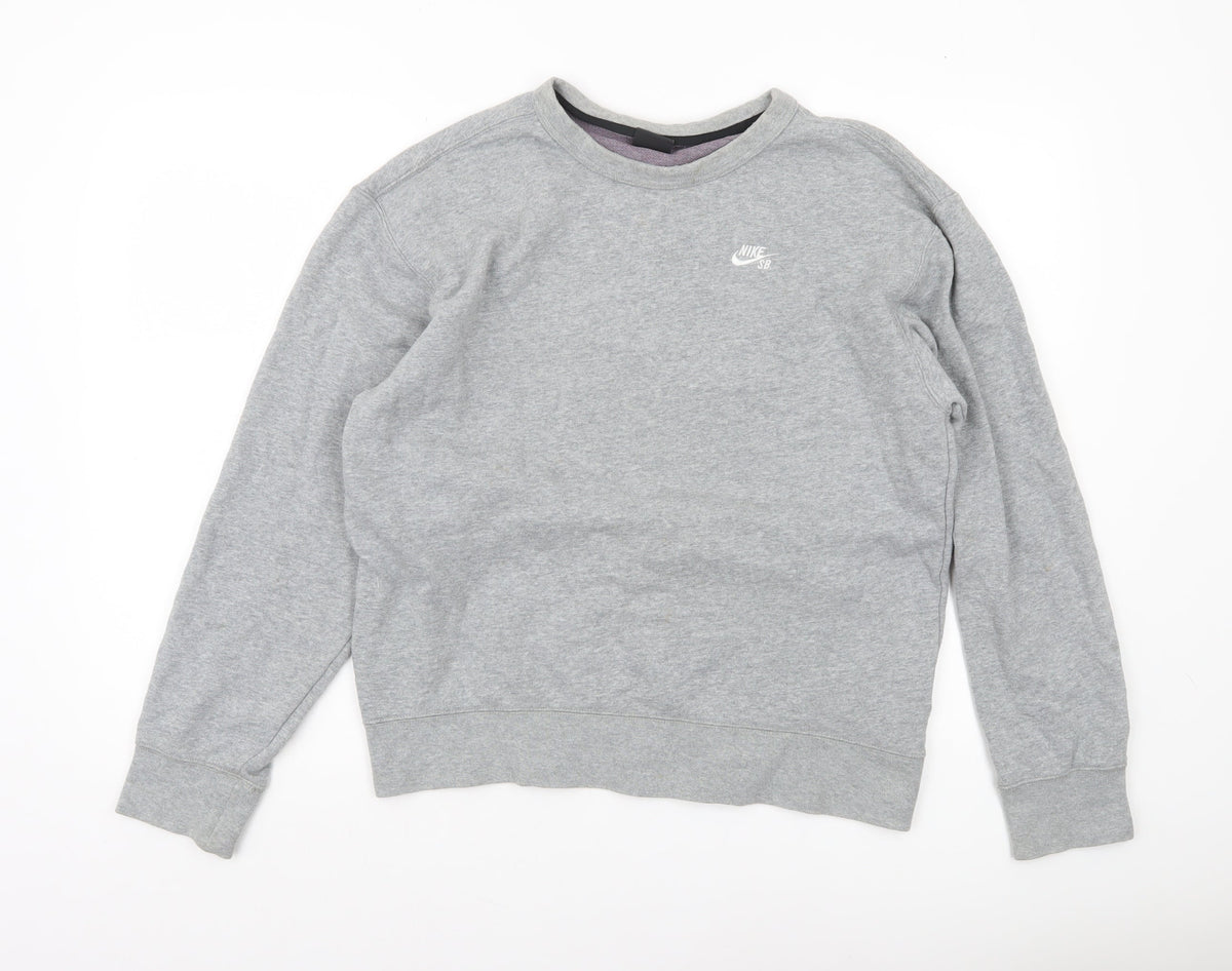 Mens UK Size S Nike Grey Pullover Sweatshirt