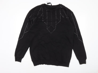 Mens UK Size L AQ/AQ Black Pullover Sweatshirt