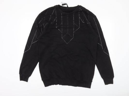 Mens UK Size L AQ/AQ Black Pullover Sweatshirt
