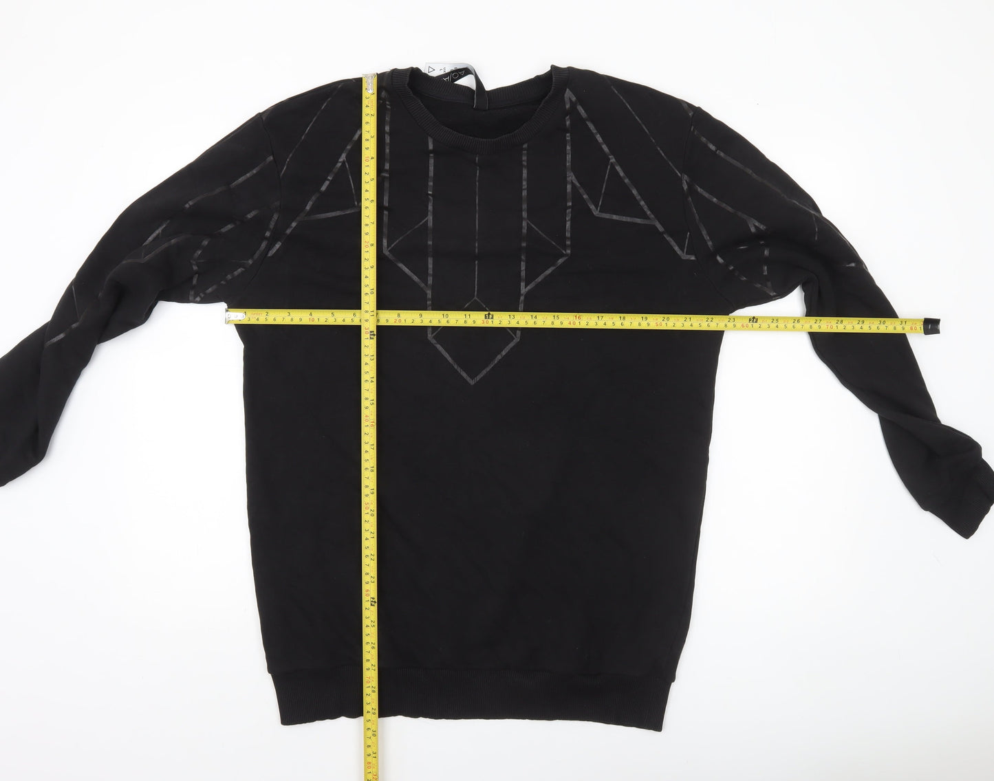 Mens UK Size L AQ/AQ Black Pullover Sweatshirt