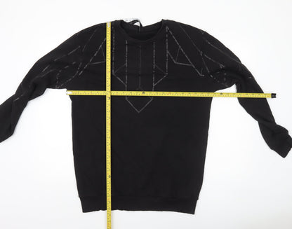 Mens UK Size L AQ/AQ Black Pullover Sweatshirt