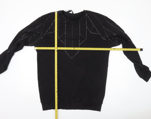 Mens UK Size L AQ/AQ Black Pullover Sweatshirt