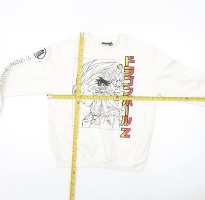 Dragon Ball Z Boys White Sweatshirt 10-11 Years Anime Graphic Pullover