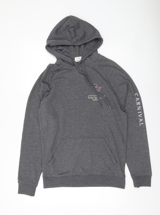 Mens UK Size S Dubai Racing Club Grey Pullover Hoodie
