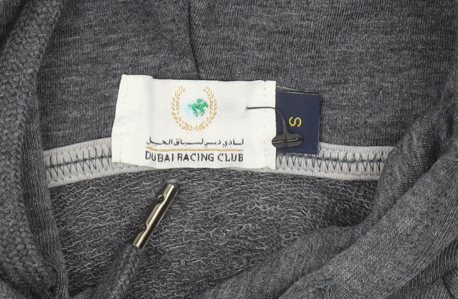 Mens UK Size S Dubai Racing Club Grey Pullover Hoodie