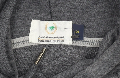 Mens UK Size S Dubai Racing Club Grey Pullover Hoodie