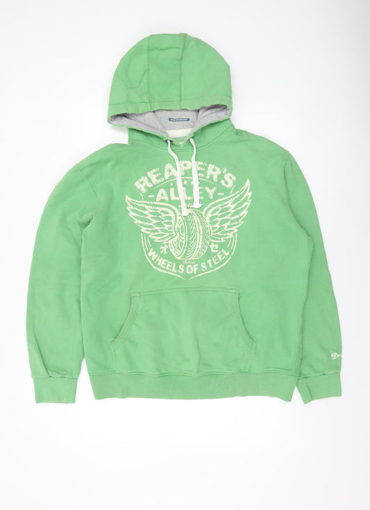 Mens UK Size XL NEXT Green Pullover Hoodie