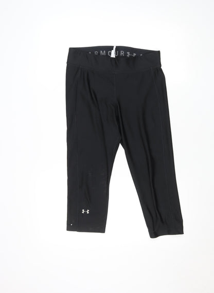 Under Armour Women Black L Compression Leggings Moisture Wicking