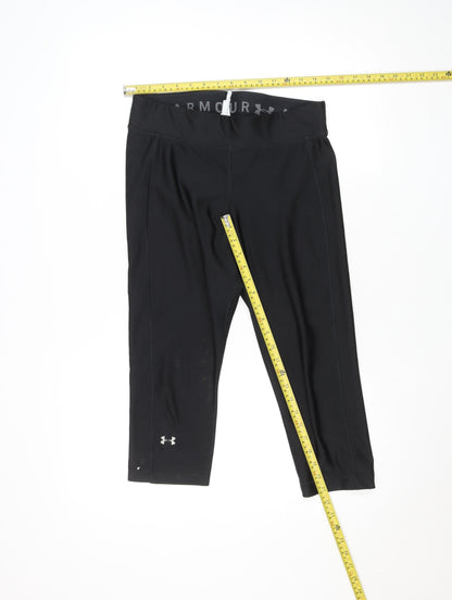Under Armour Women Black L Compression Leggings Moisture Wicking