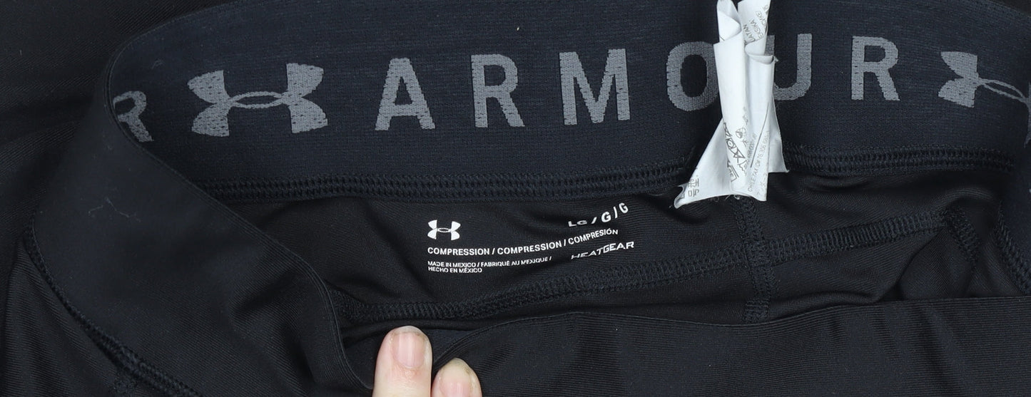 Under Armour Women Black L Compression Leggings Moisture Wicking