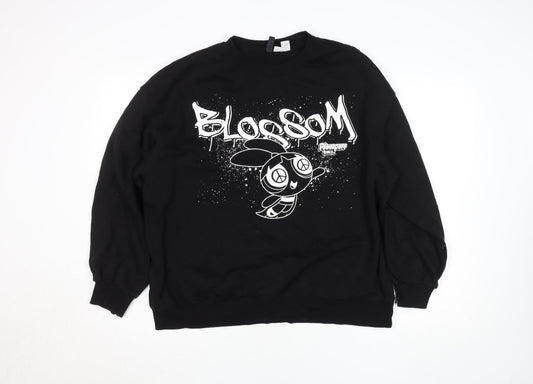 Womens UK Size L H&M Black Pullover Sweatshirt