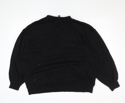 Womens UK Size L H&M Black Pullover Sweatshirt