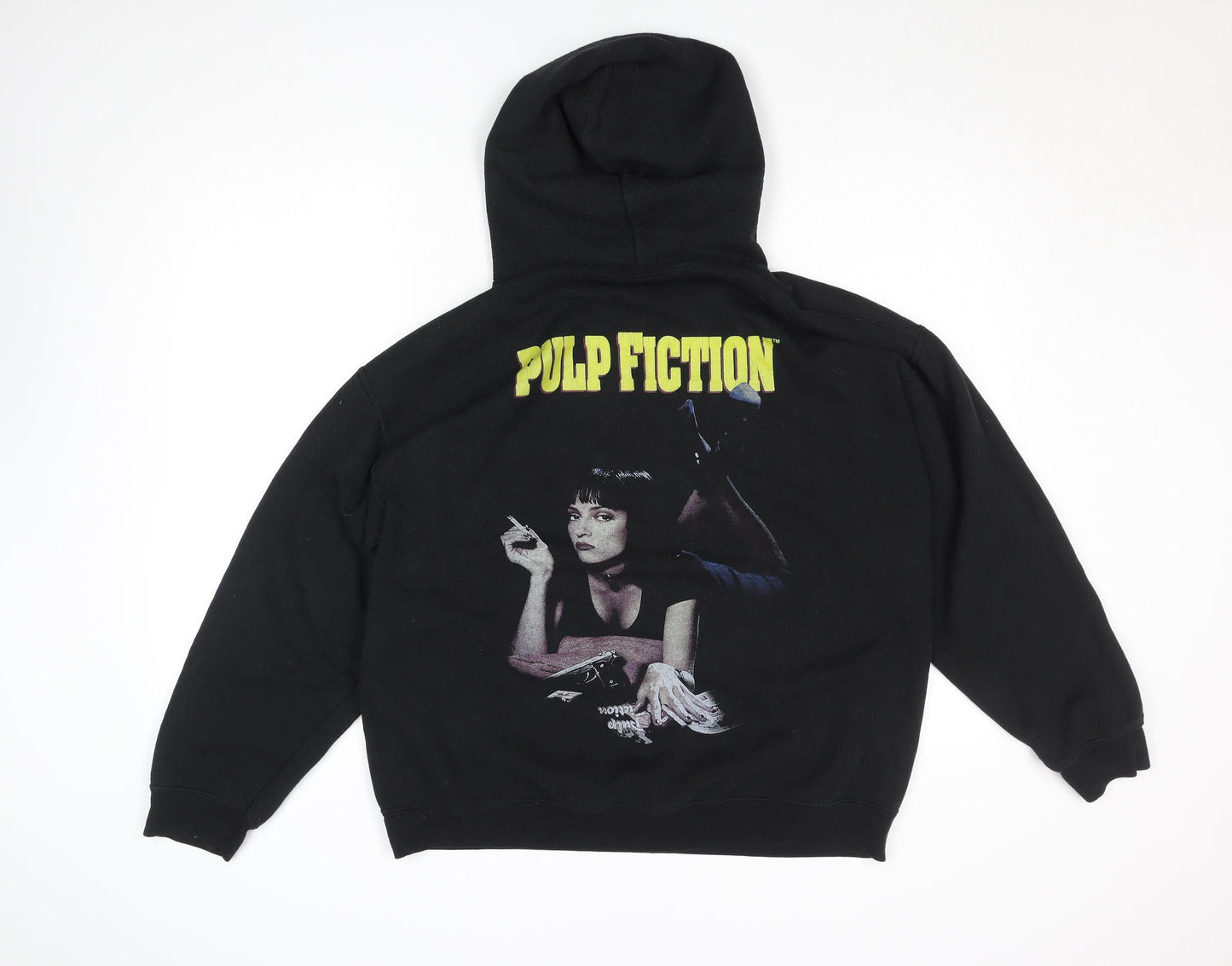 Unisex Adults UK Size S Pulp Fiction Black Pullover Hoodie