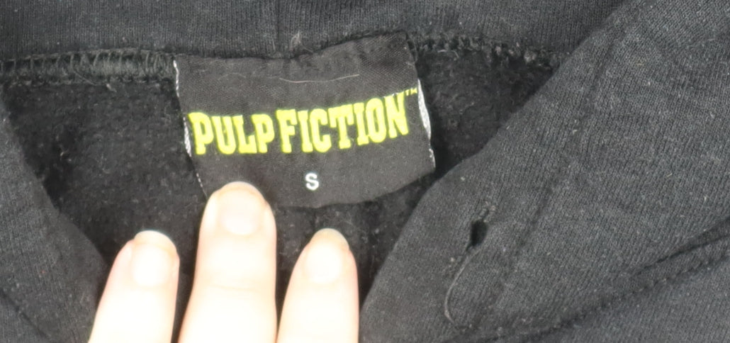 Unisex Adults UK Size S Pulp Fiction Black Pullover Hoodie