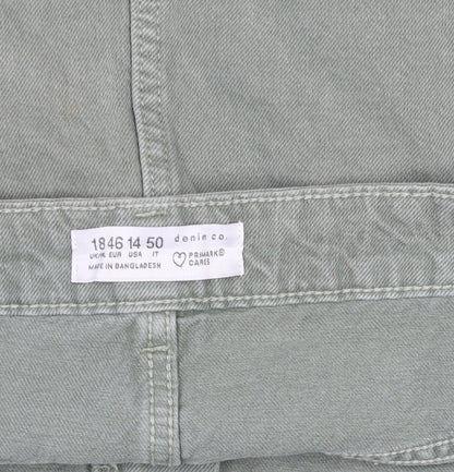 Primark Women’s Green Cargo Denim Short Skirt Size 14