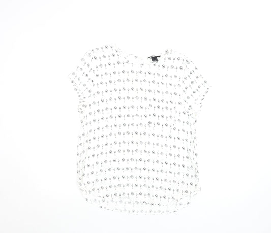 Womens UK Size 12 H&M White Basic Blouse