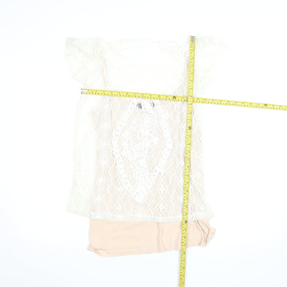 Womens UK Size 14 Dorothy Perkins Beige Camisole Blouse