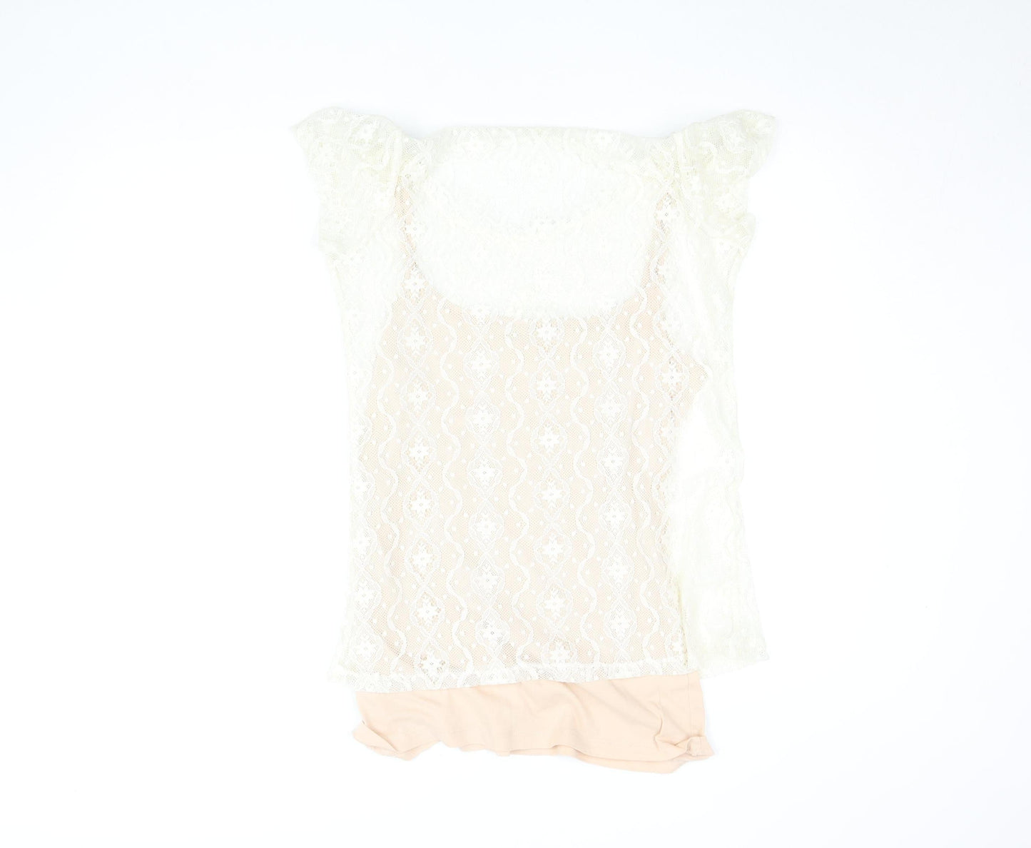 Womens UK Size 14 Dorothy Perkins Beige Camisole Blouse
