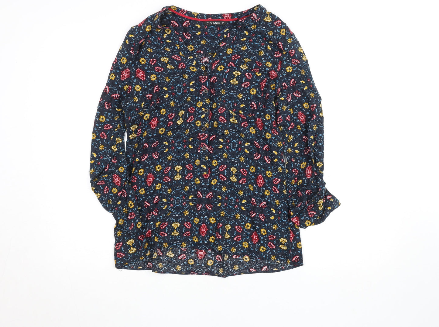 Dunnes Women’s Multicoloured Floral Viscose Tunic Blouse Size 14