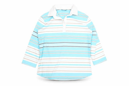 Womens UK Size 10-12 Dunnes Stores Blue Basic Polo