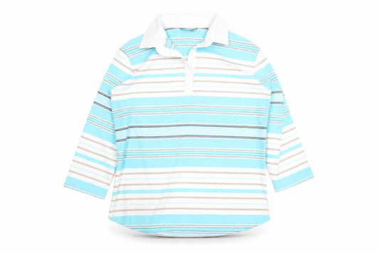Womens UK Size 10-12 Dunnes Stores Blue Basic Polo