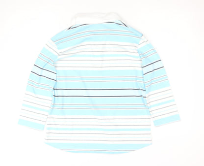 Womens UK Size 10-12 Dunnes Stores Blue Basic Polo