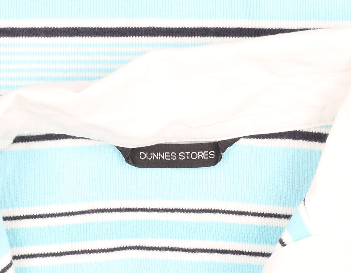 Womens UK Size 10-12 Dunnes Stores Blue Basic Polo