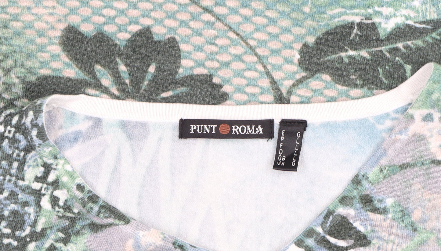 Womens UK Size L Punt Roma Multicoloured Basic Blouse
