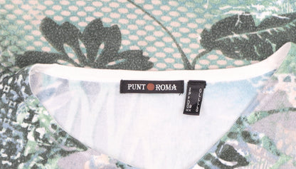 Womens UK Size L Punt Roma Multicoloured Basic Blouse