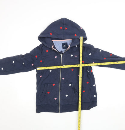 Womens UK Size 10 Crew Clothing Company Blue Full Zip Hoodie