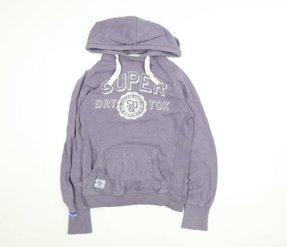 Womens UK Size M Superdry Purple Pullover Hoodie
