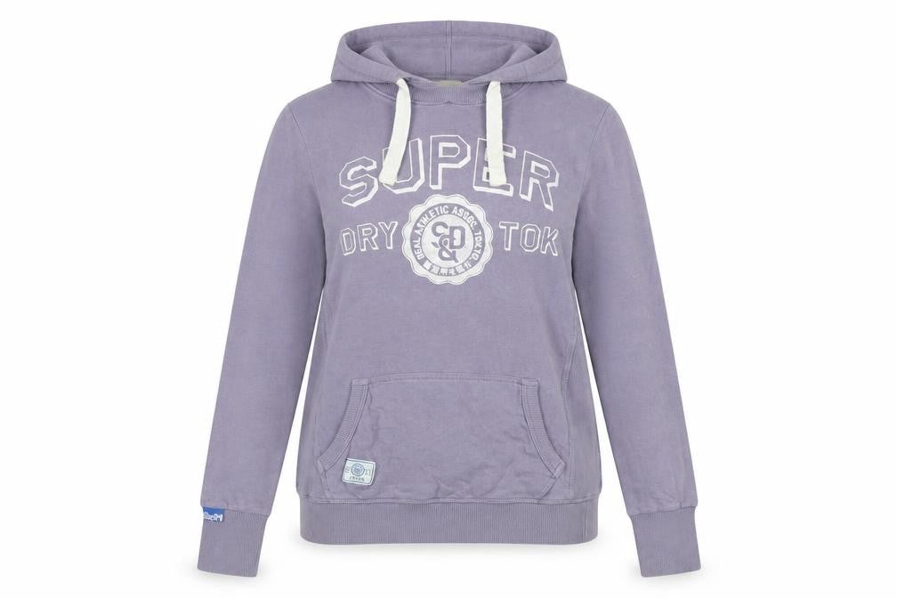 Womens UK Size M Superdry Purple Pullover Hoodie