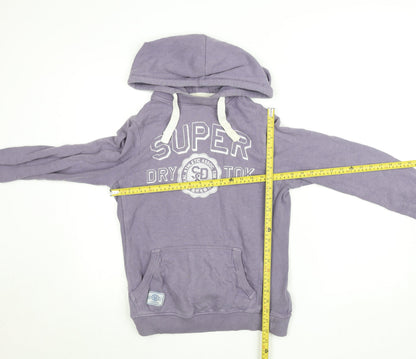 Womens UK Size M Superdry Purple Pullover Hoodie