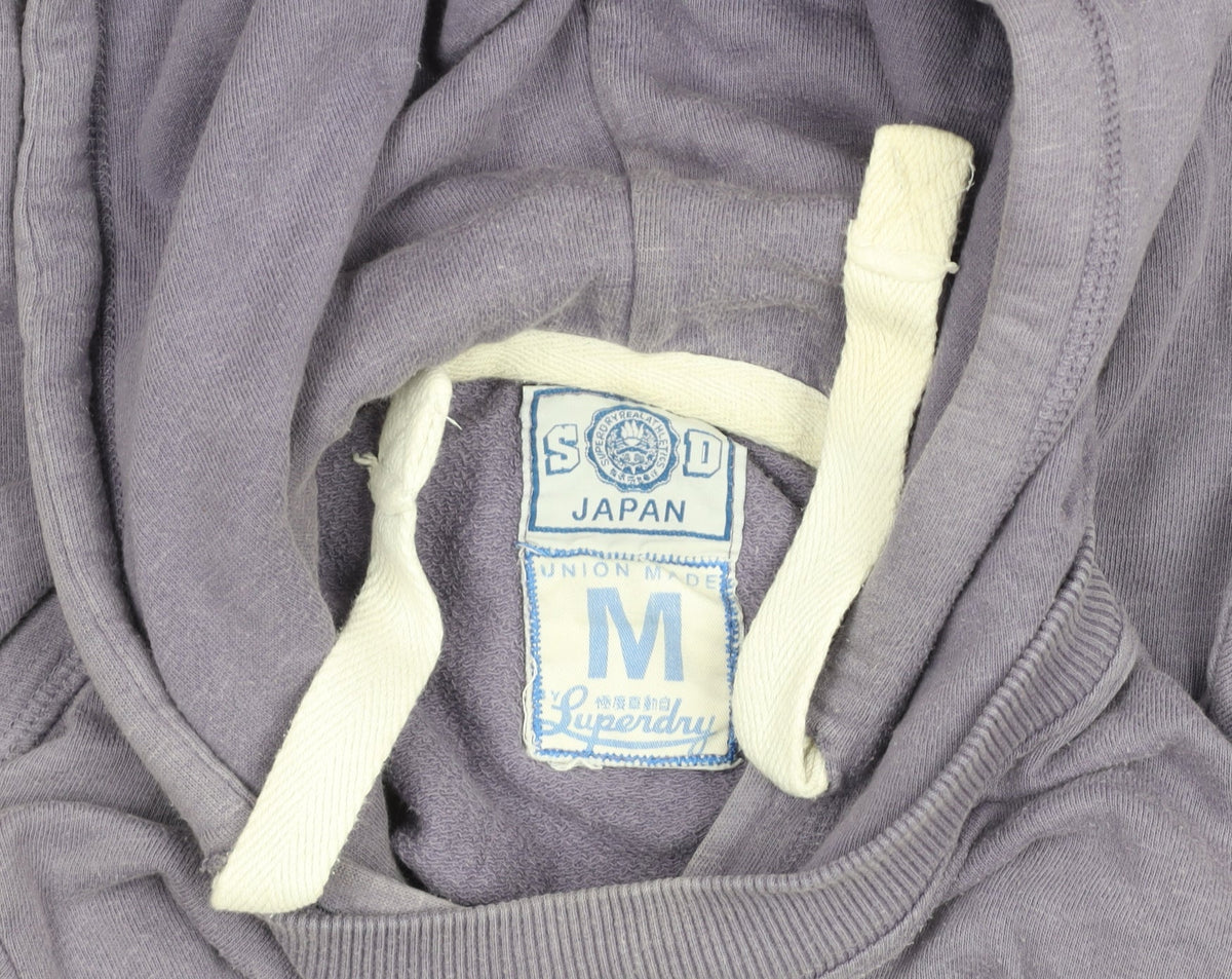 Womens UK Size M Superdry Purple Pullover Hoodie