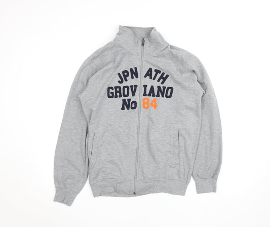 Womens UK Size M Groviano Grey Full Zip Sweatshirt