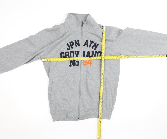 Womens UK Size M Groviano Grey Full Zip Sweatshirt