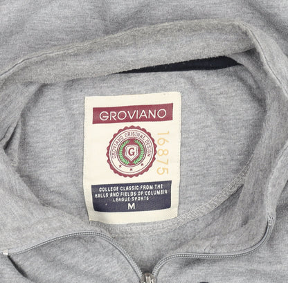 Womens UK Size M Groviano Grey Full Zip Sweatshirt