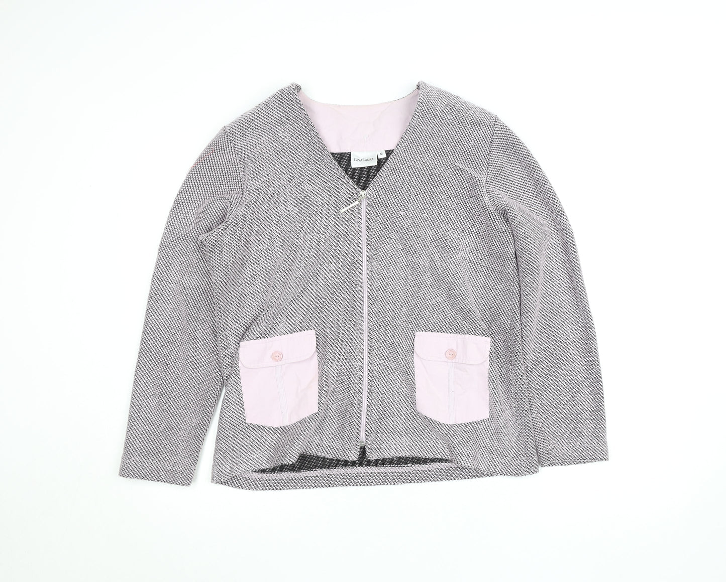 Womens UK Size M GINA LAURA Grey Basic Jacket
