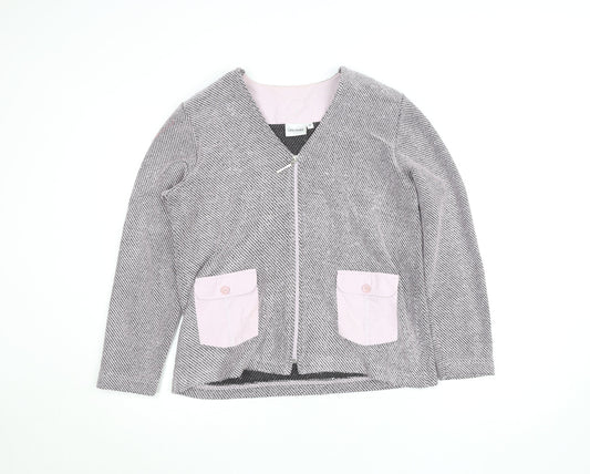 Womens UK Size M GINA LAURA Grey Basic Jacket