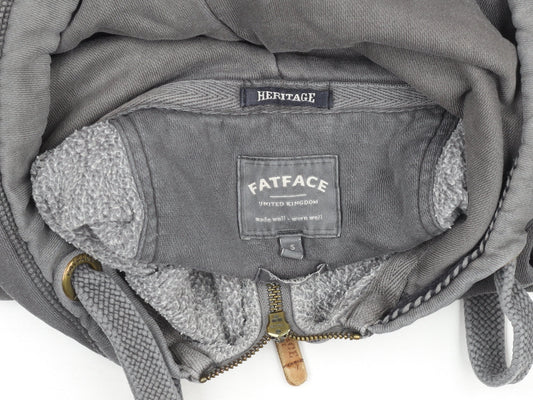 Mens UK Size S FatFace Grey Full Zip Hoodie